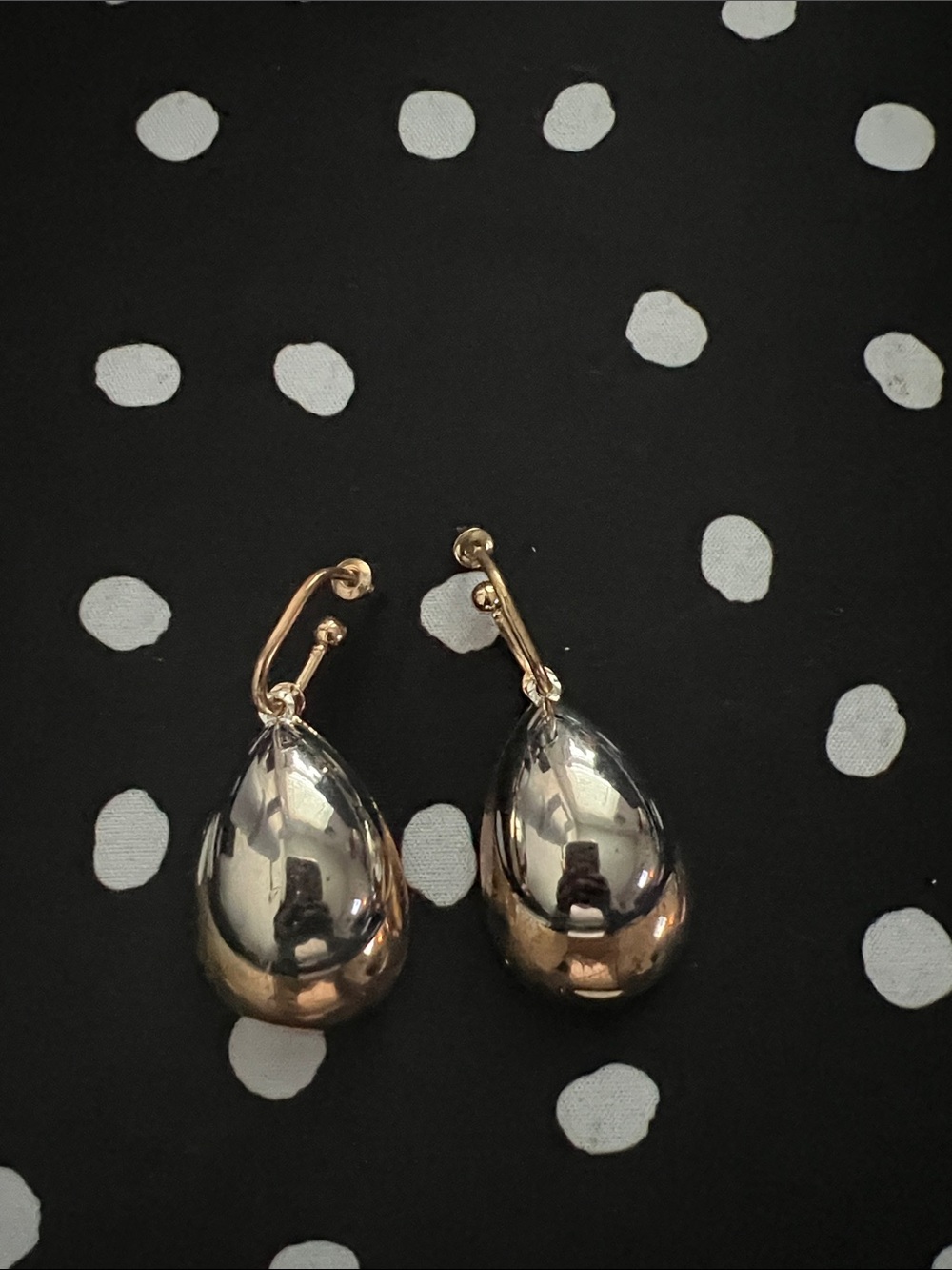 Polished Gold Teardrop Earrings for Women
